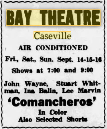 Bay Theatre - SEPT 13 1962